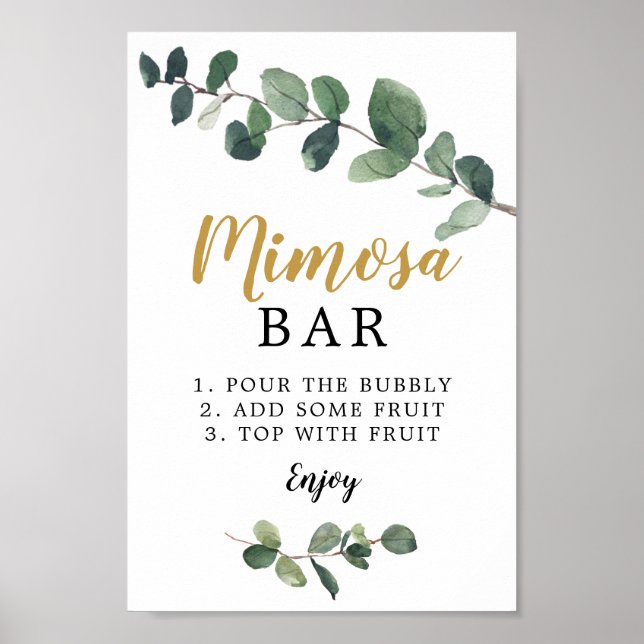Eucalyptus Mimosa Bar Sign (Front)