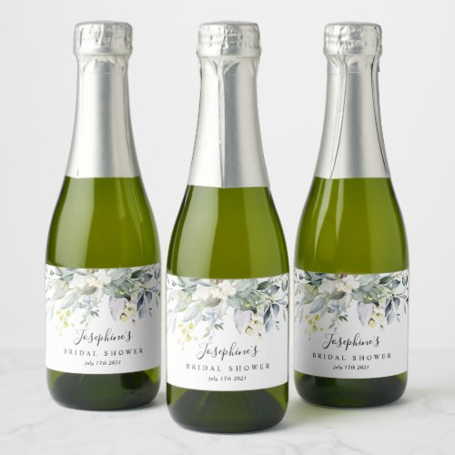 Eucalyptus Mini Sparkling Wine Bottle Labels