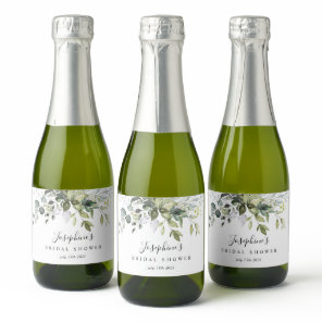 Eucalyptus Mini Sparkling Wine Bottle Labels