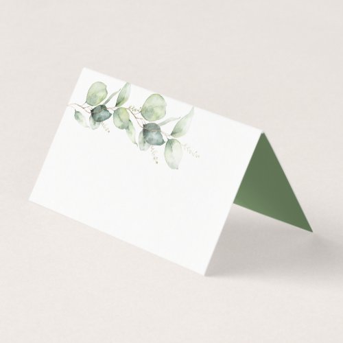 Eucalyptus Minimalist Botanical Wedding Place Card