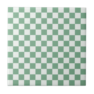 Eucalyptus mist checkerboard pattern ceramic tile