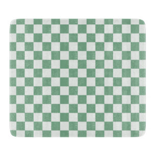 Eucalyptus mist checkerboard pattern cutting board