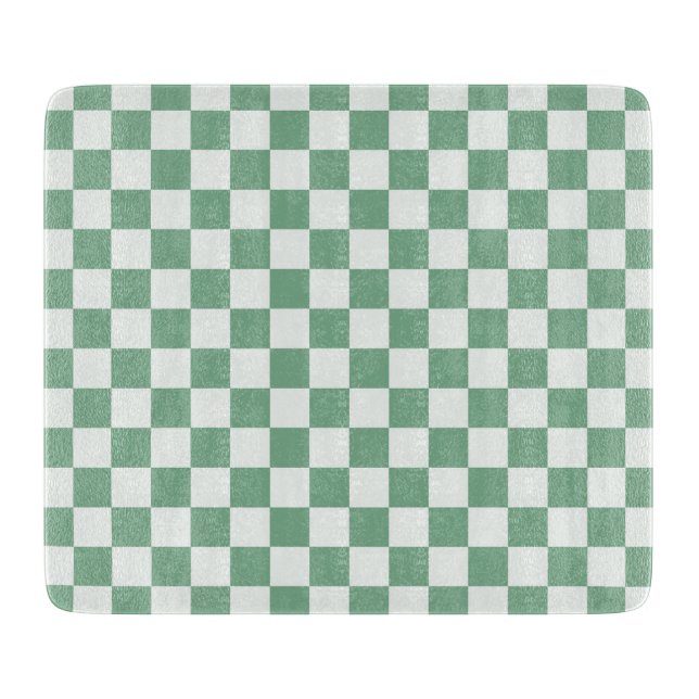 Eucalyptus mist checkerboard pattern cutting board (Front)