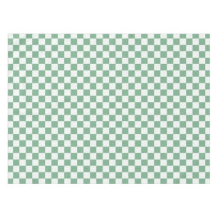 Eucalyptus mist checkerboard pattern tablecloth