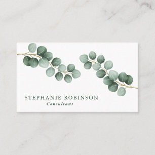 Eucalyptus Modern Minimalist Business Card