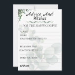 Eucalyptus Modern  Wedding Advice and Wishes Card<br><div class="desc">Watercolor Eucalyptus Wishes & Advice Card. Personalize with the bride-to-be's name and the date of the shower. For further customization,  consider an elegant wildflower and minimal greenery advice and wishes card wedding design idea</div>