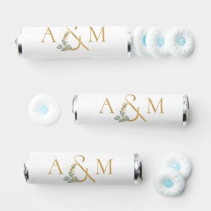 Eucalyptus Monogram Ampersand Wedding Breath Savers® Mints