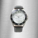 Eucalyptus Monogram Groom Wedding Day  Watch<br><div class="desc">From our bestselling eucalyptus wedding collection</div>