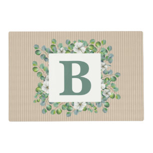 Eucalyptus Monogram Laminated Placemat