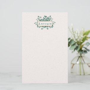 Eucalyptus Monogram Stationery
