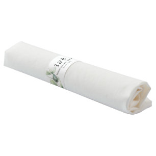 Eucalyptus Monogram Wedding Reception Napkin Bands