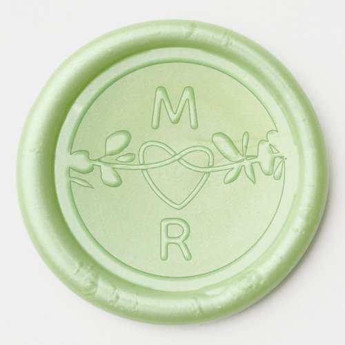 Eucalyptus Monogram Wedding Wax Seal Sticker