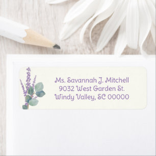 Eucalyptus n Lavender Return Address Labels