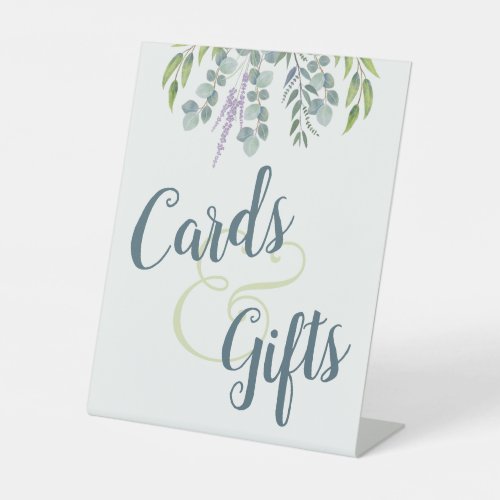 Eucalyptus Nature theme Wedding Cards n Gifts Sign