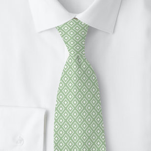 Eucalyptus Notched Diamond Neck Tie