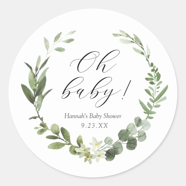 Eucalyptus Oh Baby Classic Round Sticker | Zazzle.com