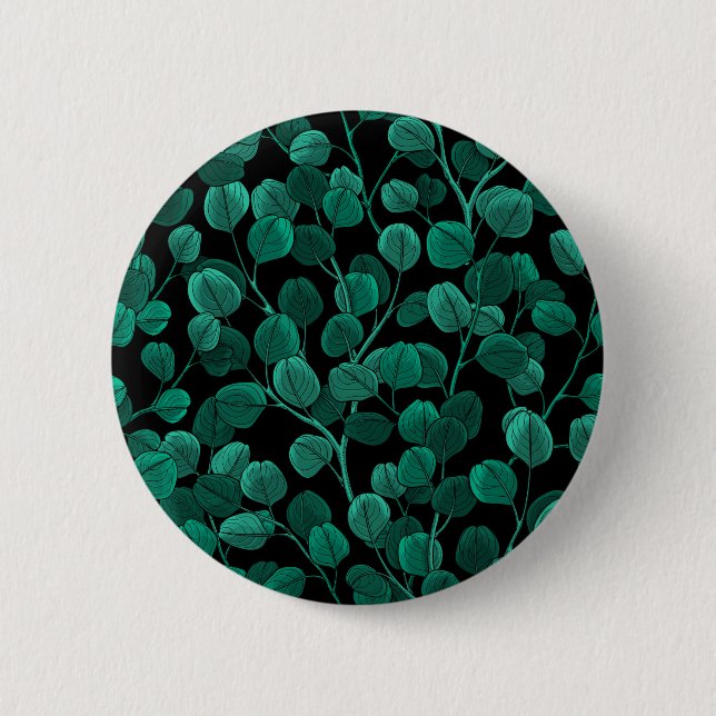 Eucalyptus on black button (Front)