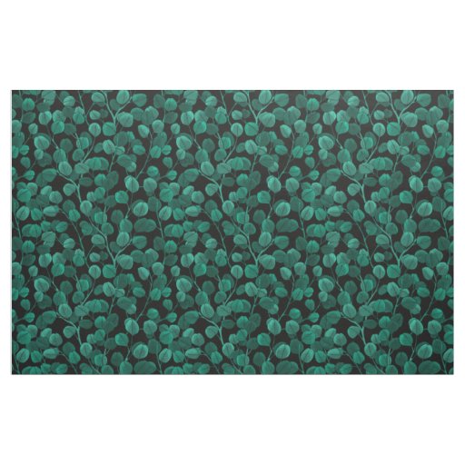 Eucalyptus on black fabric