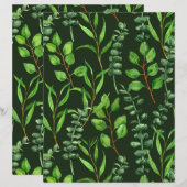 Eucalyptus  on dark green (Front/Back)
