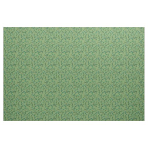 Eucalyptus on Green Fabric