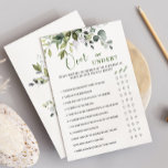 Eucalyptus Over Or Under Bridal Shower Game Card<br><div class="desc">Enjoy your bridal shower with these funny games.
If you need help,  contact me please.</div>
