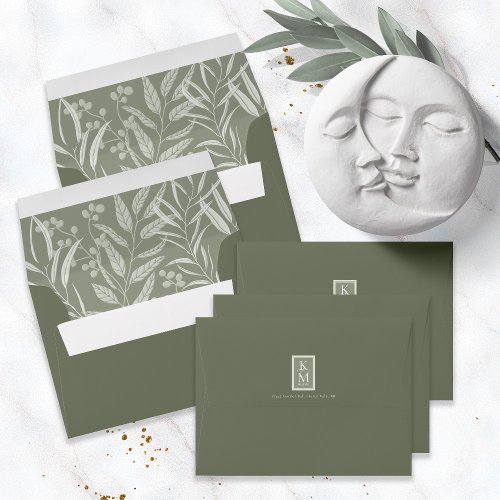 Eucalyptus Pattern Green ID901 Envelope