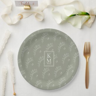 Eucalyptus Pattern Wedding Green ID901