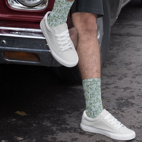 Eucalyptus Pattern Wedding Groom Socks