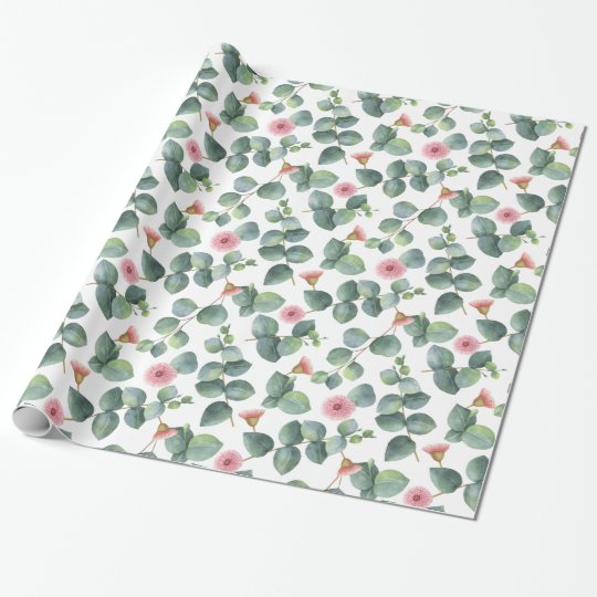 Eucalyptus pattern wrapping paper