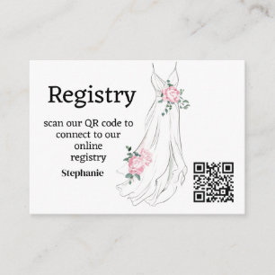 Eucalyptus Peony Bridal shower Registry Enclosure  Card