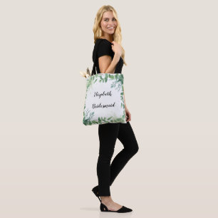 Eucalyptus Personalized Bridesmaid Tote Bag