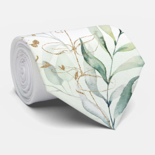 Eucalyptus personalized  tie