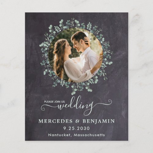 Eucalyptus Photo Budget QR Code Wedding Invite