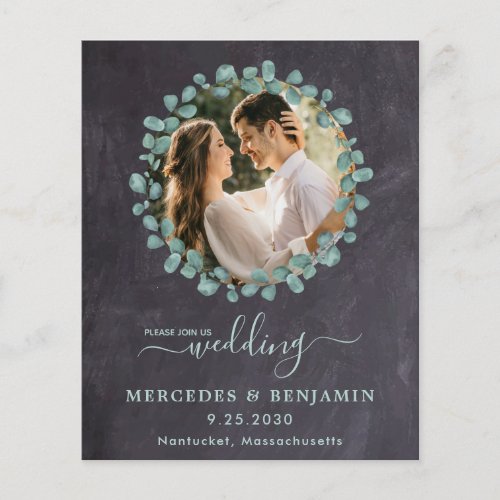 Eucalyptus Photo Greenery QR Code Wedding Invite