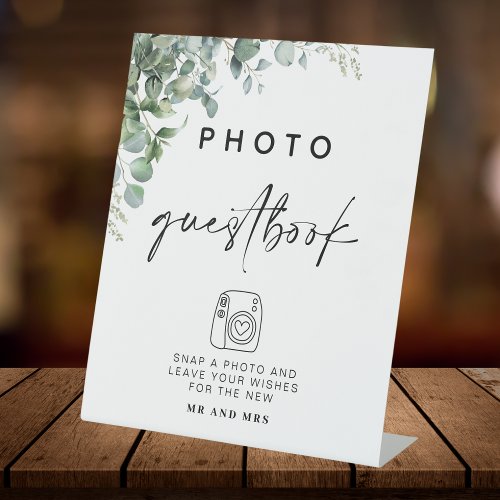 Eucalyptus Photo Guestbook  Modern Wedding Sign