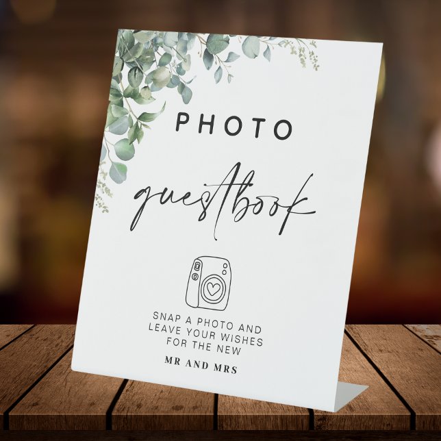Eucalyptus Photo Guestbook | Modern Wedding Sign (Creator Uploaded)