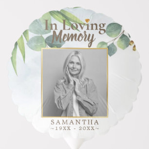 Eucalyptus Photo Memorial Celebration of life Balloon