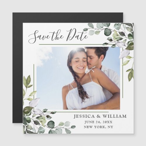 Eucalyptus  PHOTO  Save the Date Magnetic Card