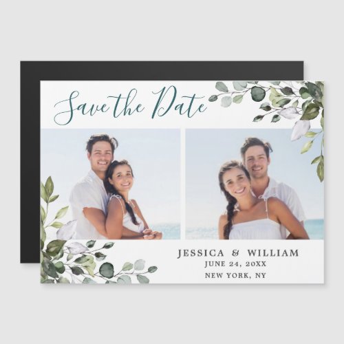 Eucalyptus  PHOTO Save the Date Magnetic Card