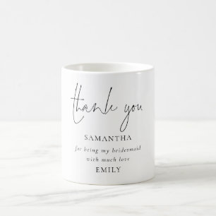 Eucalyptus Photo Thank You for Being Bridesmaid  Coffee Mug