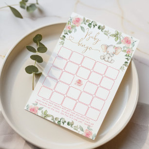 Eucalyptus pink elephant Baby bingo game