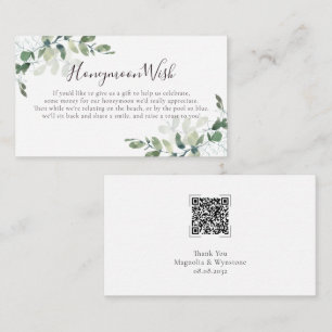 Eucalyptus Poem Honeymoon Wish QR Code Enclosure Card