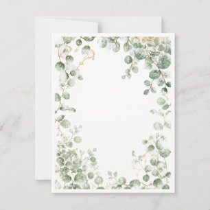 Eucalyptus Populus Botanical Design Wedding Invita RSVP Card