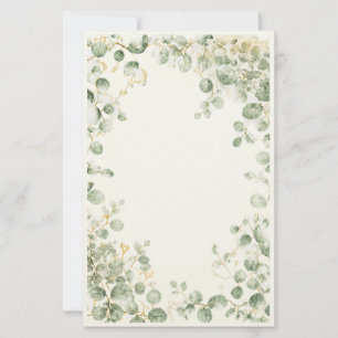 Eucalyptus Populus Botanical Design Wedding Invita Stationery
