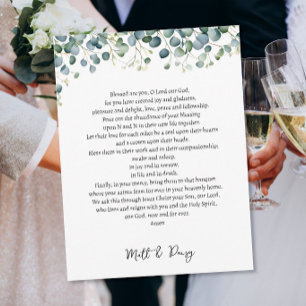 Eucalyptus Prayer on your wedding day custom Postcard