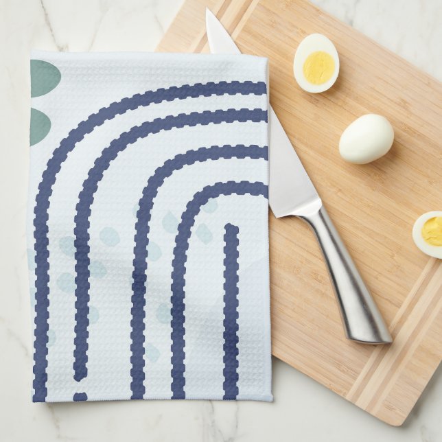 Eucalyptus Praying Mantis Australian Botanical Art Kitchen Towel (Quarter Fold)