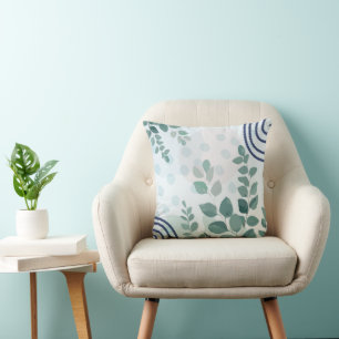 Eucalyptus Praying Mantis Australian Botanical Art Throw Pillow