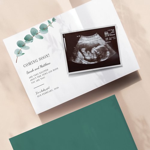 Eucalyptus Pregnancy Baby Scan Announcement