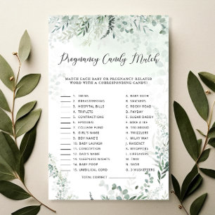 Eucalyptus Pregnancy Candy Bar   Baby Shower Game 