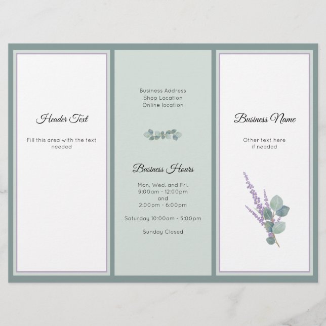 Eucalyptus Professional Business Photo Brochure Flyer (Front)